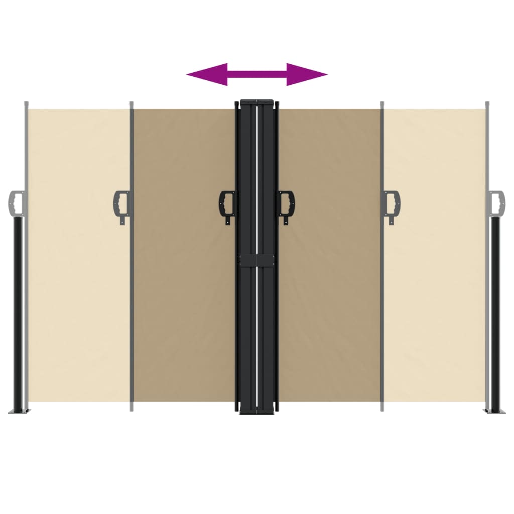Windscherm uittrekbaar 160x1200 cm beige – afbeelding 5