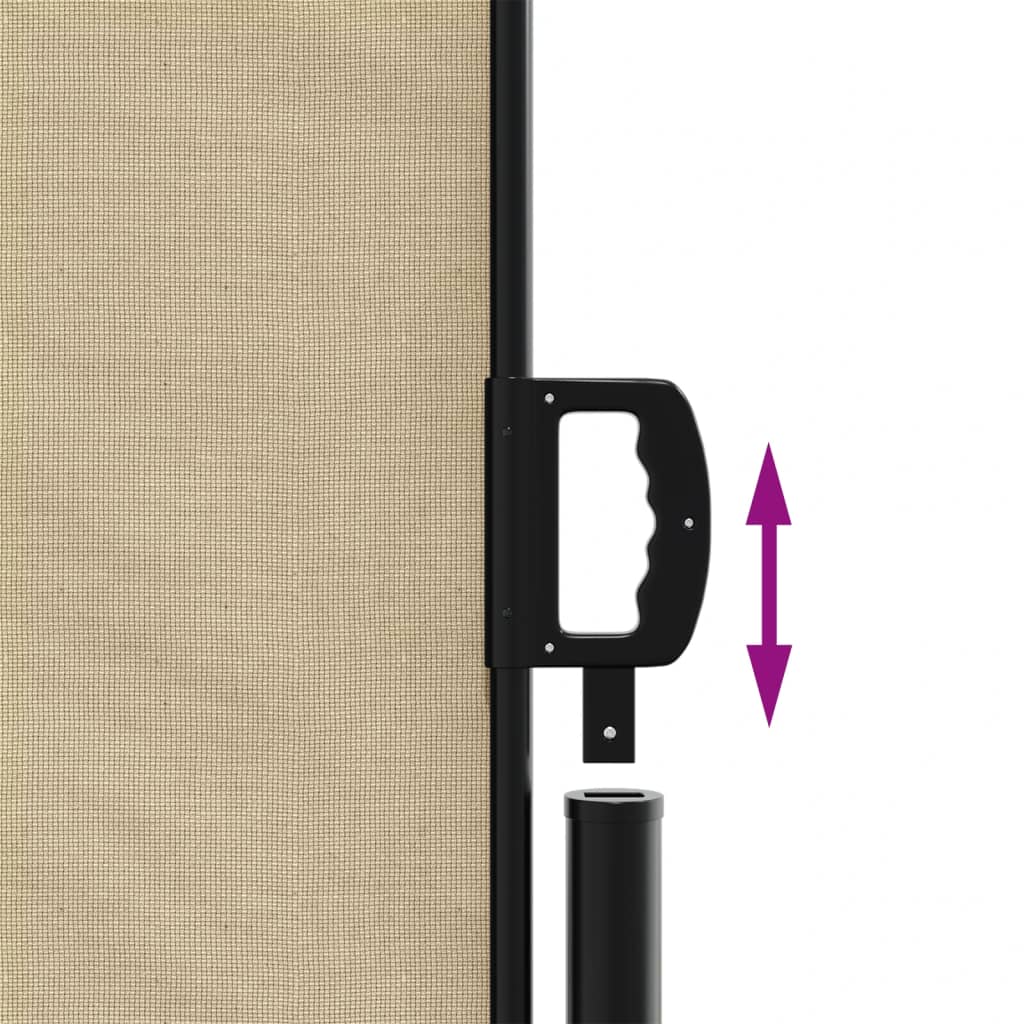 Windscherm uittrekbaar 160x1200 cm beige – afbeelding 6