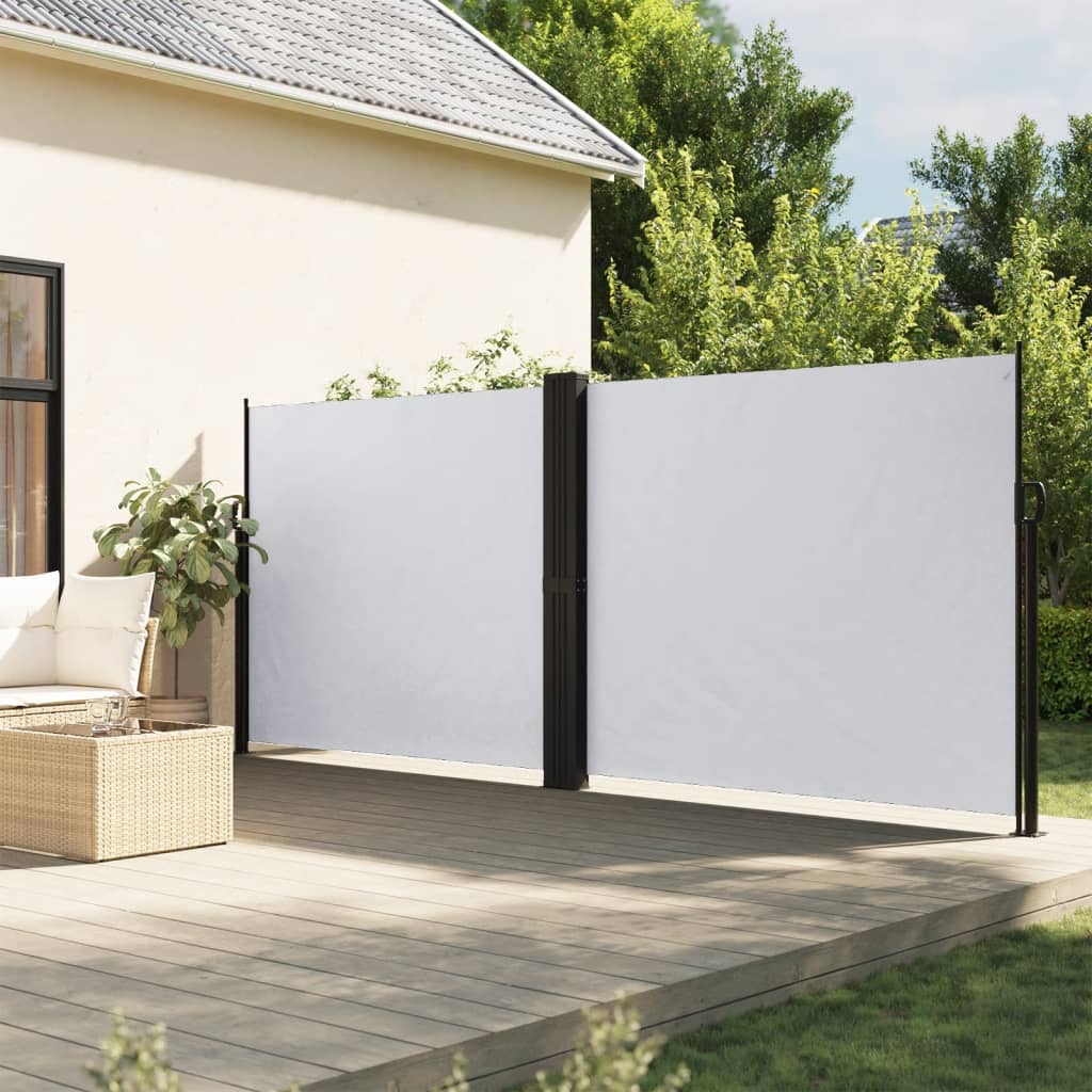 Windscherm uittrekbaar 180x1200 cm wit – afbeelding 1