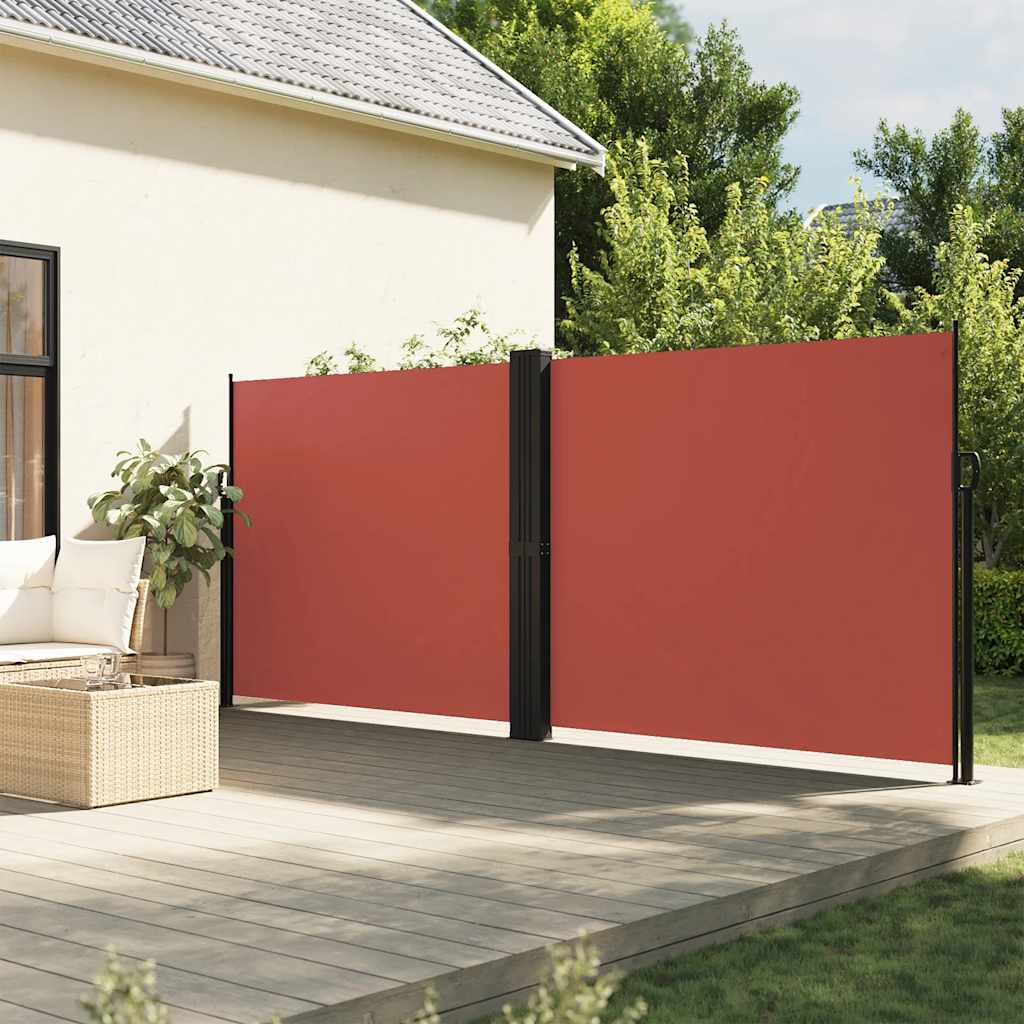Windscherm uittrekbaar 180x1200 cm terracottakleurig – afbeelding 1