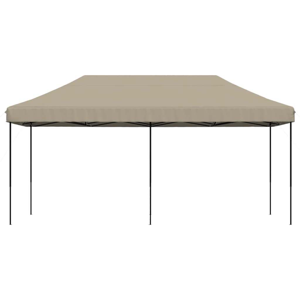 Partytent inklapbaar pop-up 580x292x315 cm taupe – afbeelding 3