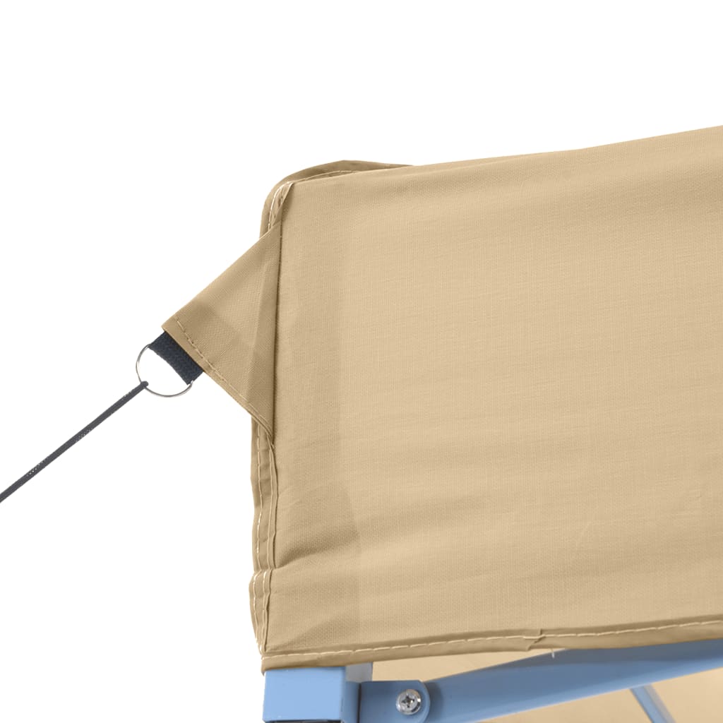 Partytent inklapbaar pop-up met 3 zijwanden beige – afbeelding 6