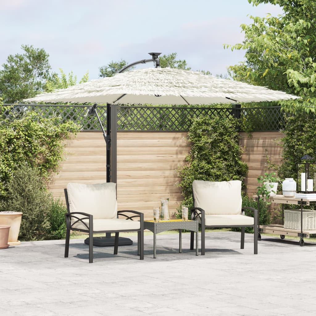 Parasol met stalen paal 246x246x230 cm wit – afbeelding 1