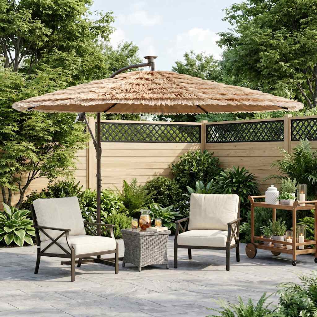 Parasol met stalen paal 269x269x235 cm bruin