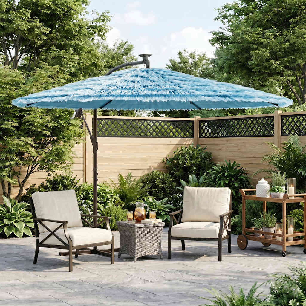 Parasol met stalen paal 269x269x235 cm blauw