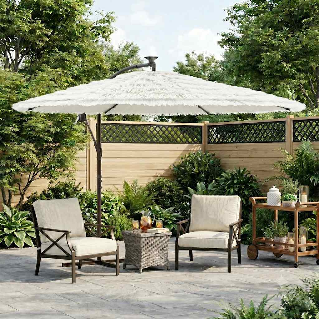 Parasol met stalen paal 269x269x235 cm wit – afbeelding 1