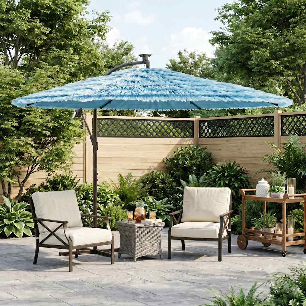 Parasol met stalen paal 290x290x238 cm blauw