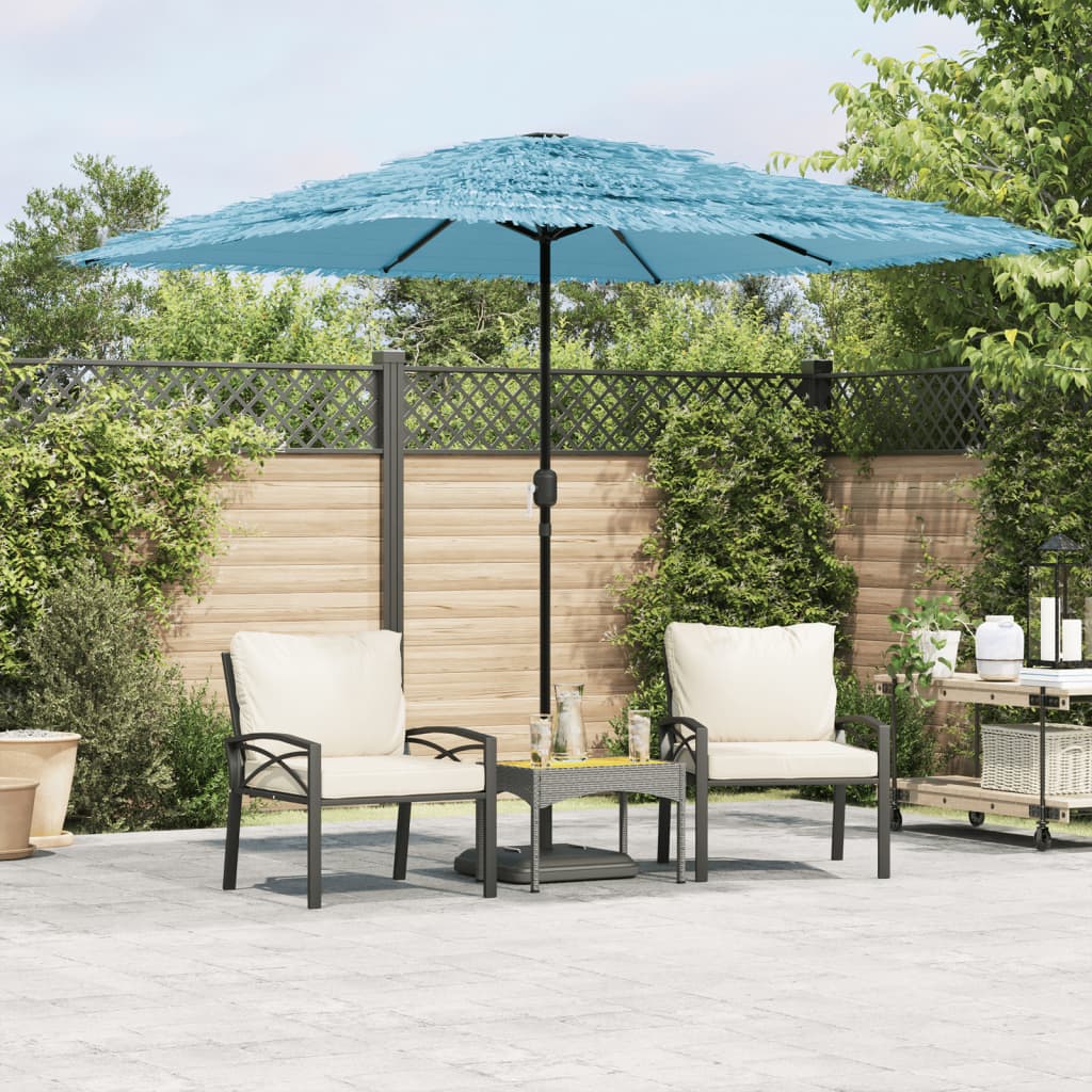 Parasol met stalen paal 248x248x248 cm blauw – afbeelding 1