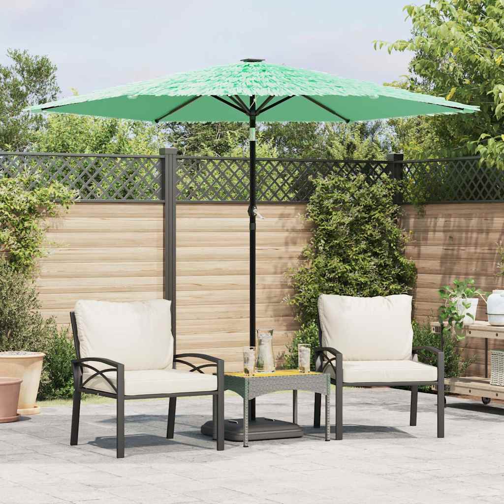 Parasol met stalen paal 268x268x226 cm groen