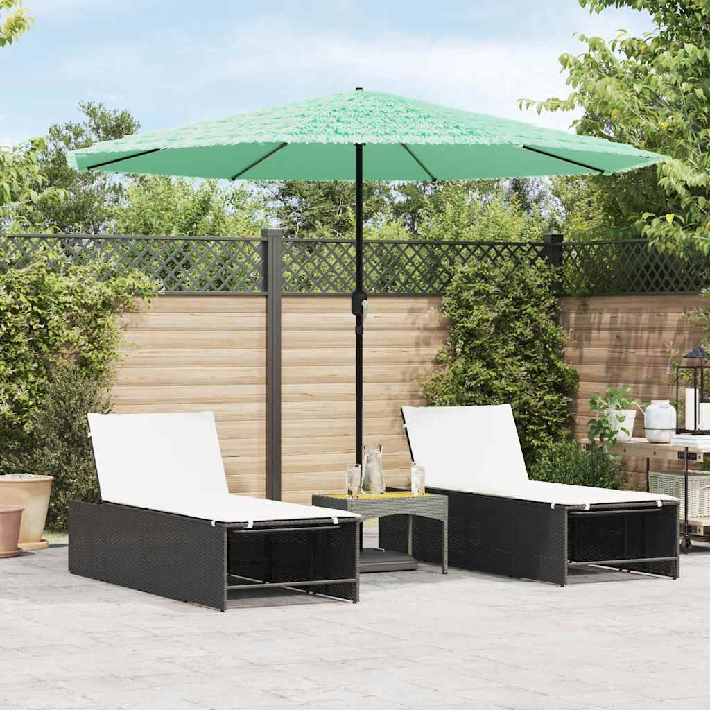 Parasol met stalen paal 324x324x247 cm groen – afbeelding 1