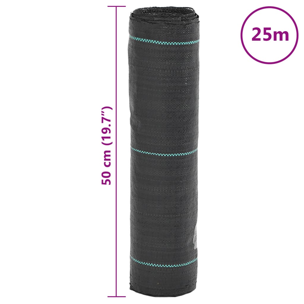 Worteldoek 0,5x25 m polypropeen zwart – afbeelding 8