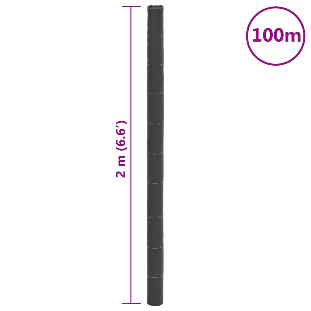 Worteldoek 2x100 m polypropeen zwart – afbeelding 8
