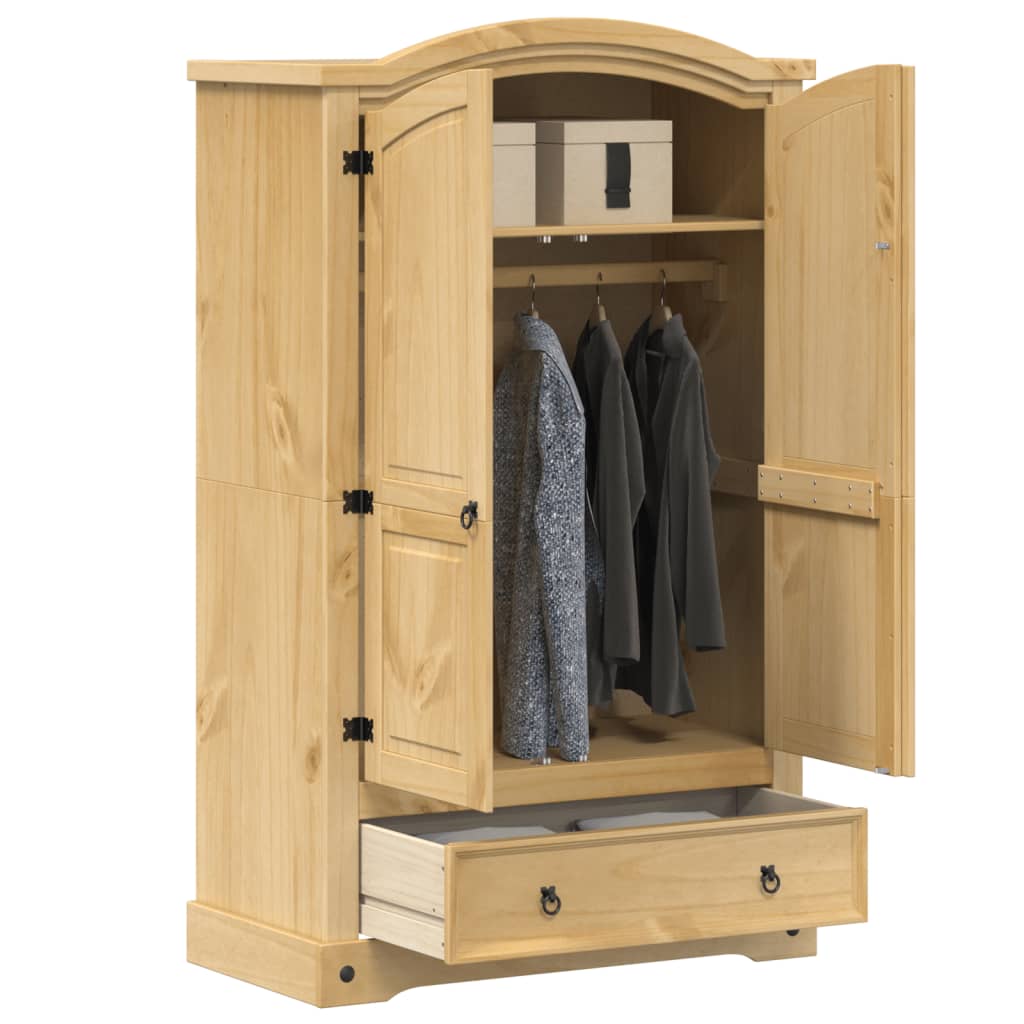 Kledingkast "Corona" 101x52x170 cm massief grenenhout