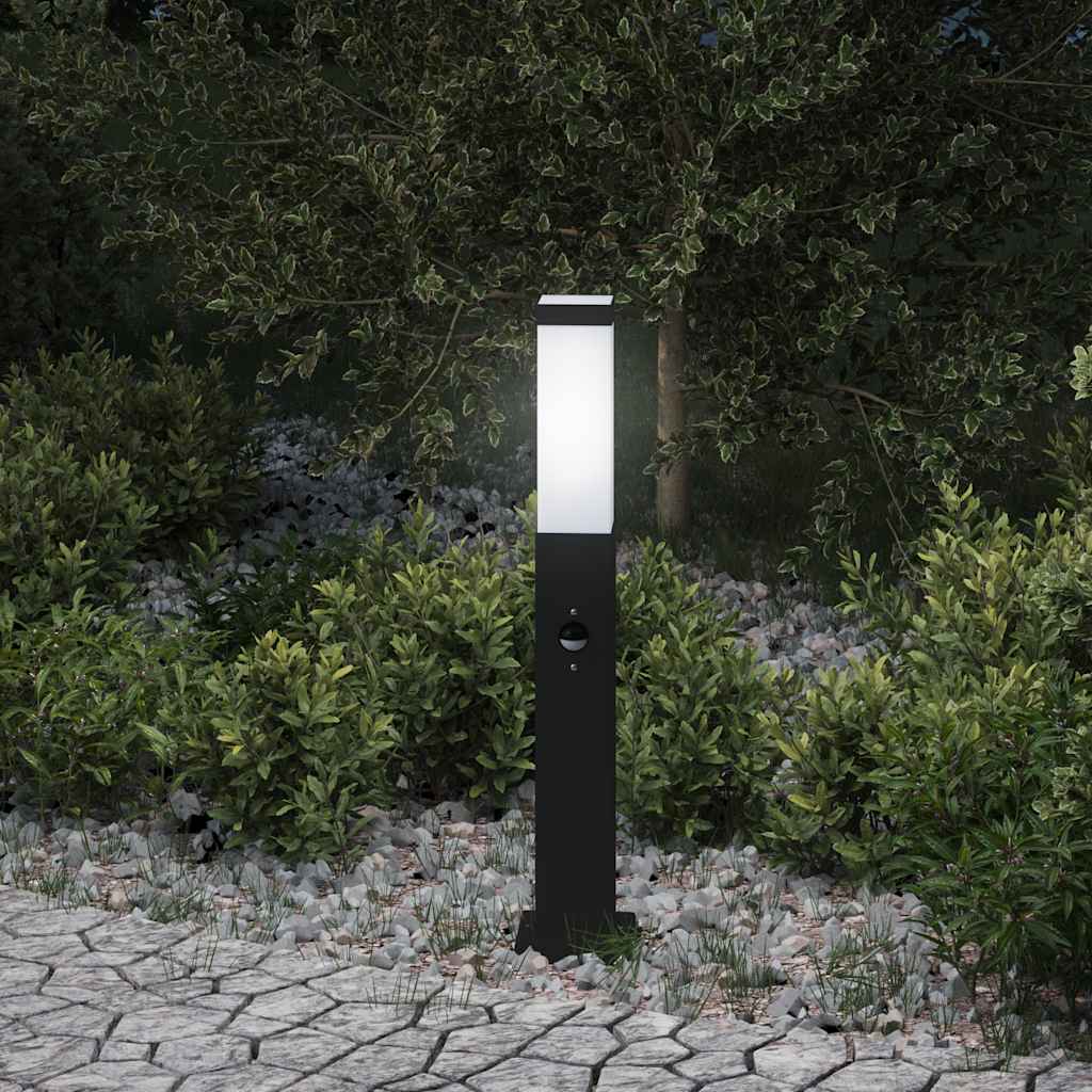 Bolderverlichting met sensor 50 cm zwart IP44