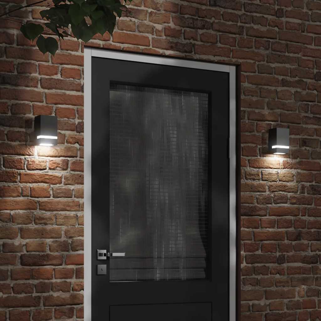 Buitenwandlamp roestvrij staal zwart – afbeelding 1