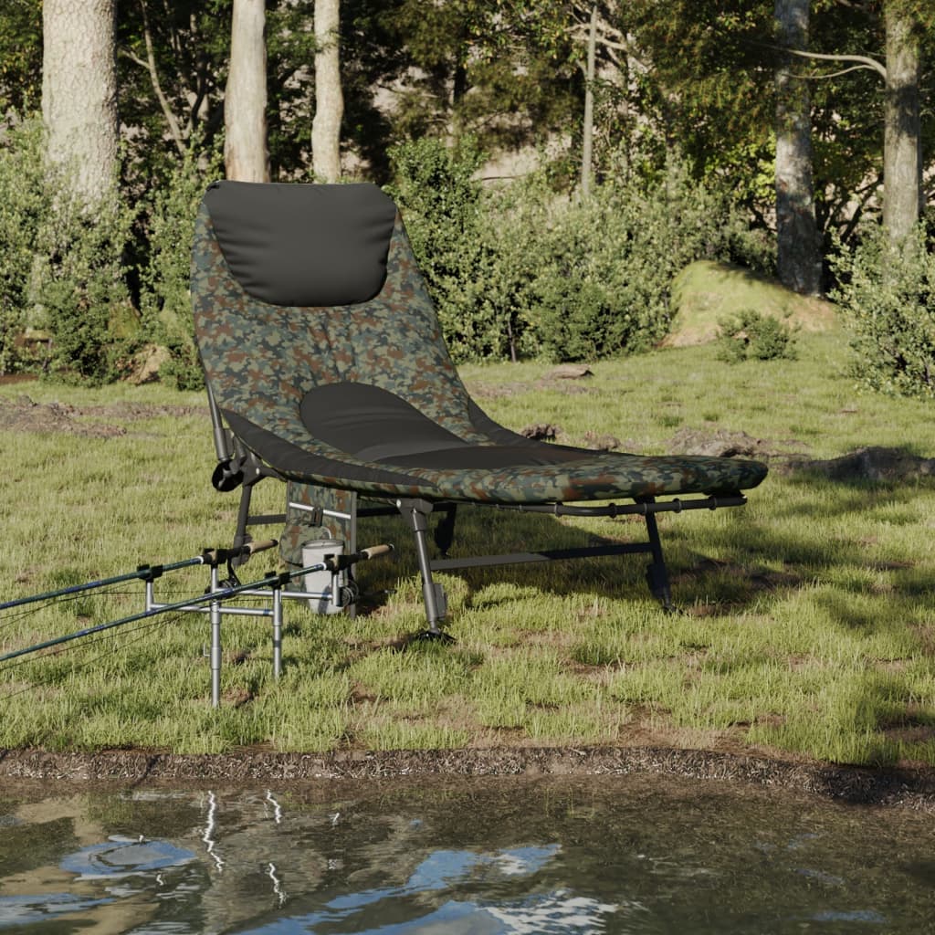 Visbed met verstelbare modderpoten inklapbaar camouflage – afbeelding 1