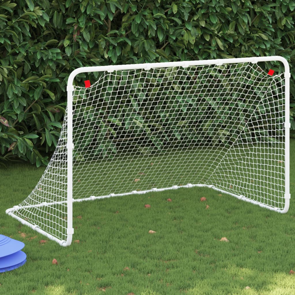 Voetbaldoel Wit 122x81x81 cm Staal