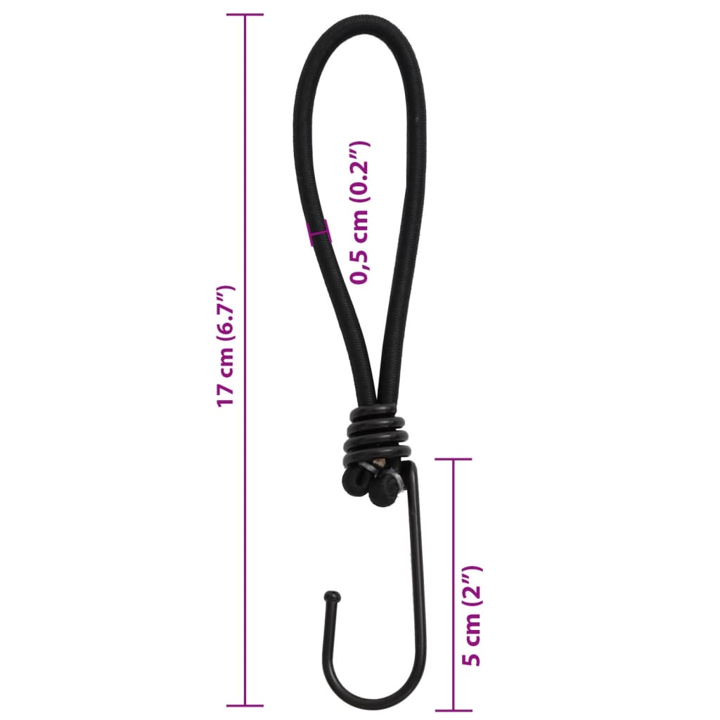 Spanelastiek met haken 25 st 17 cm – afbeelding 5