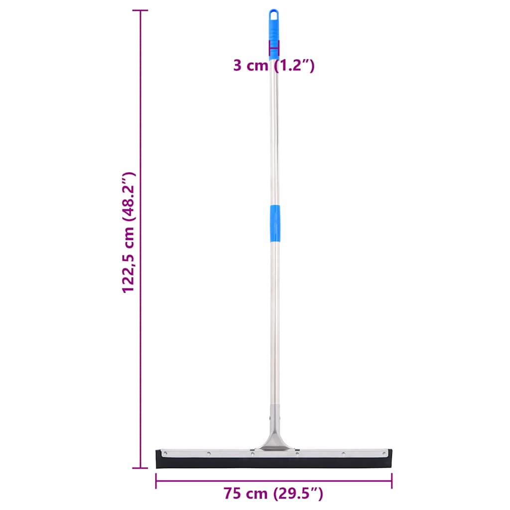 Vloerwisser 75x122,5 cm staal en rubber – afbeelding 7