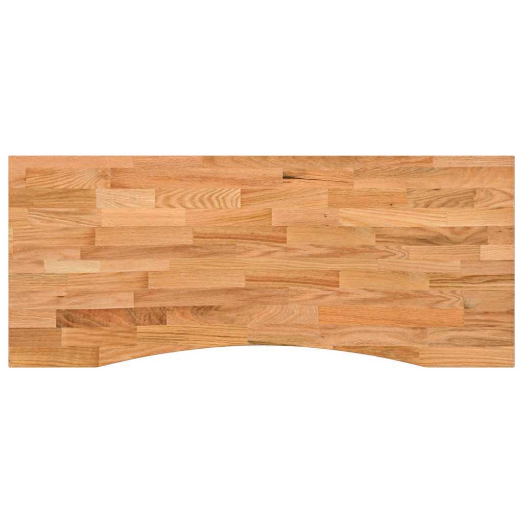 Bureaublad rechthoekig 120x50x2,5 cm eikenhout lichtbruin – afbeelding 2