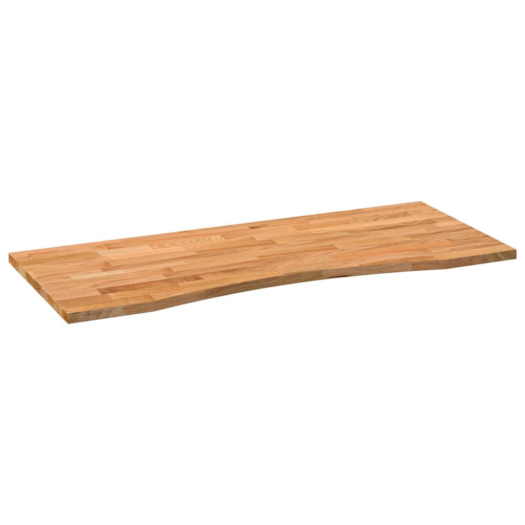 Bureaublad rechthoekig 120x50x2,5 cm eikenhout lichtbruin – afbeelding 4