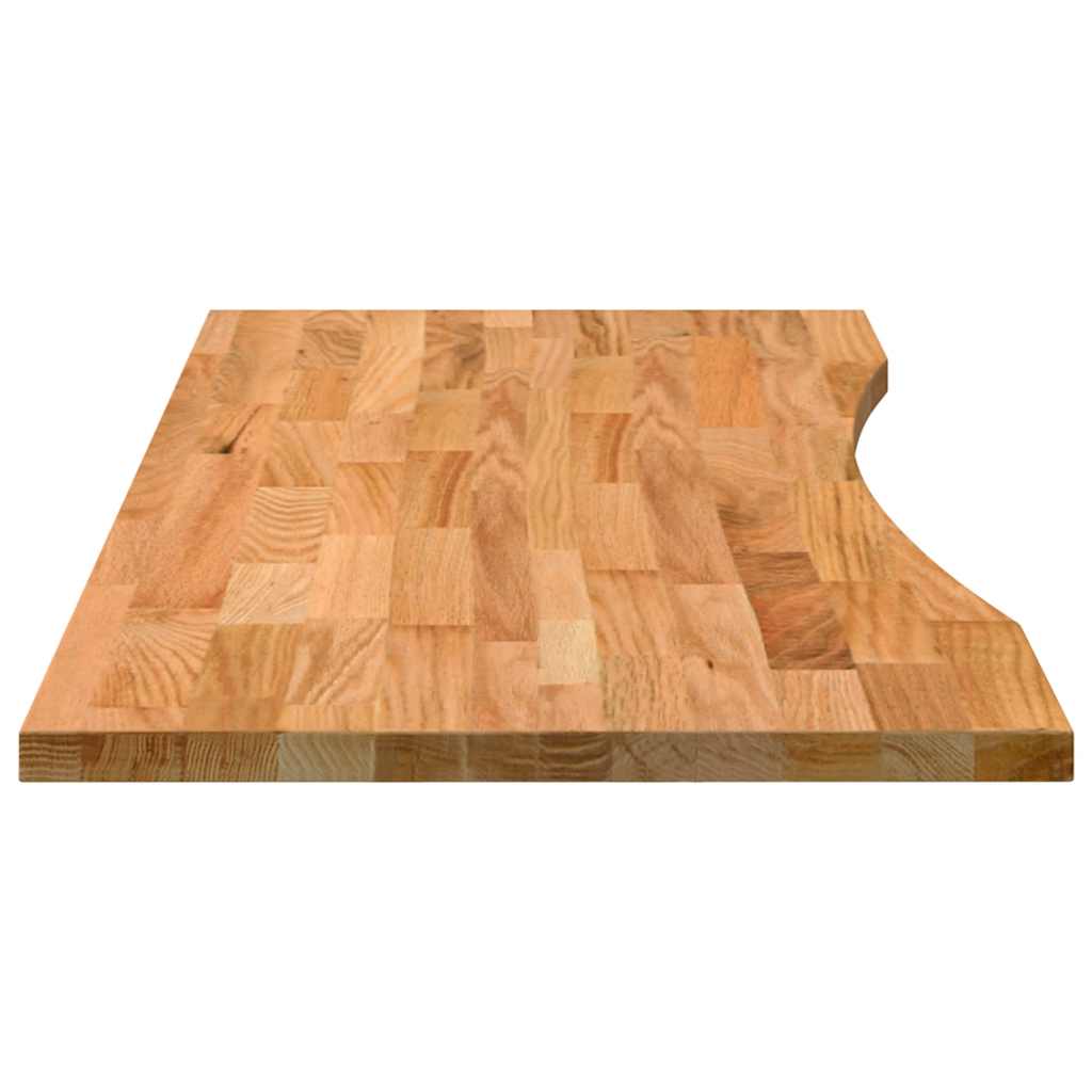 Bureaublad rechthoekig 120x50x2,5 cm eikenhout lichtbruin – afbeelding 6