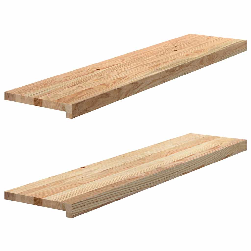 Vensterbanken 2 st onbehandeld 110x25x2 cm massief eikenhout – afbeelding 1