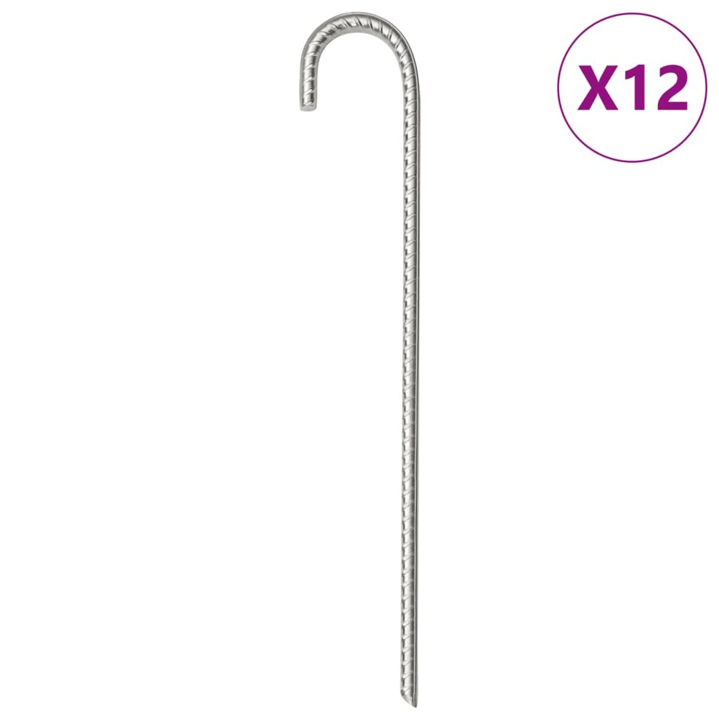 Tentharingen 12 st Ø10 mm 37 cm gegalvaniseerd staal