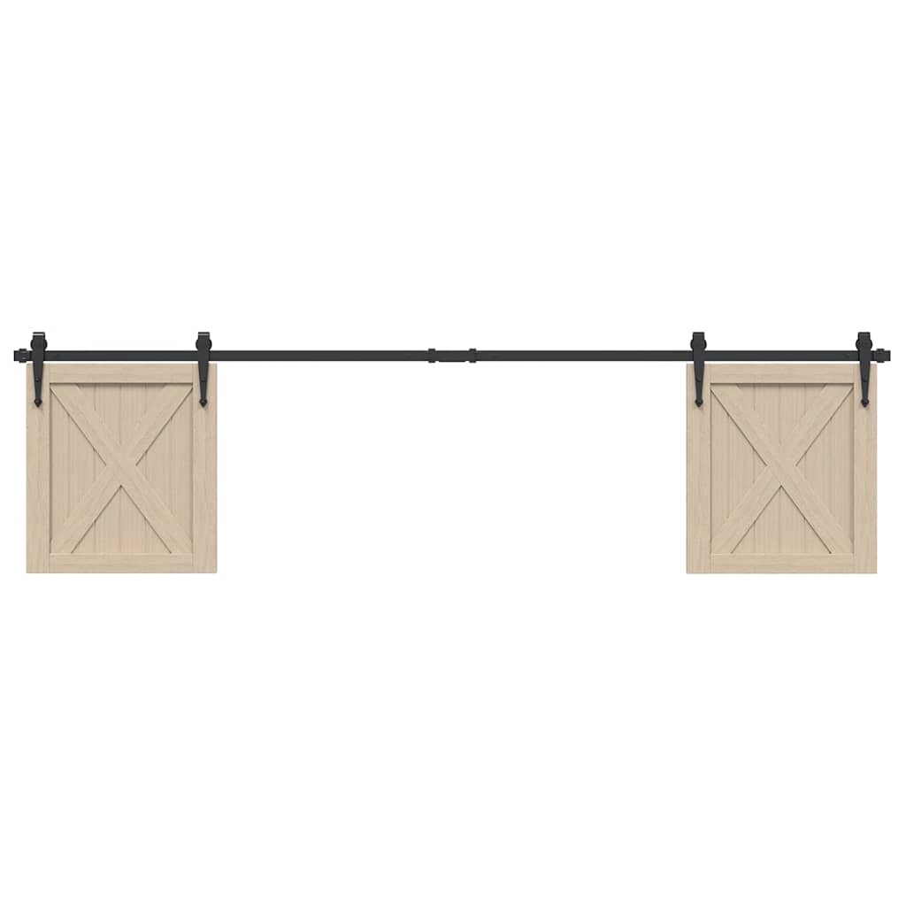 Ophangset voor schuifdeur 200 cm koolstofstaal