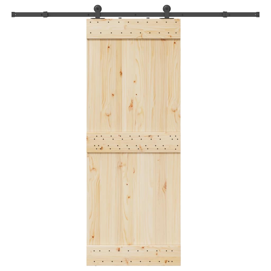 Doos met onderdelen voor schuifdeur 213,5 cm staal zwart
