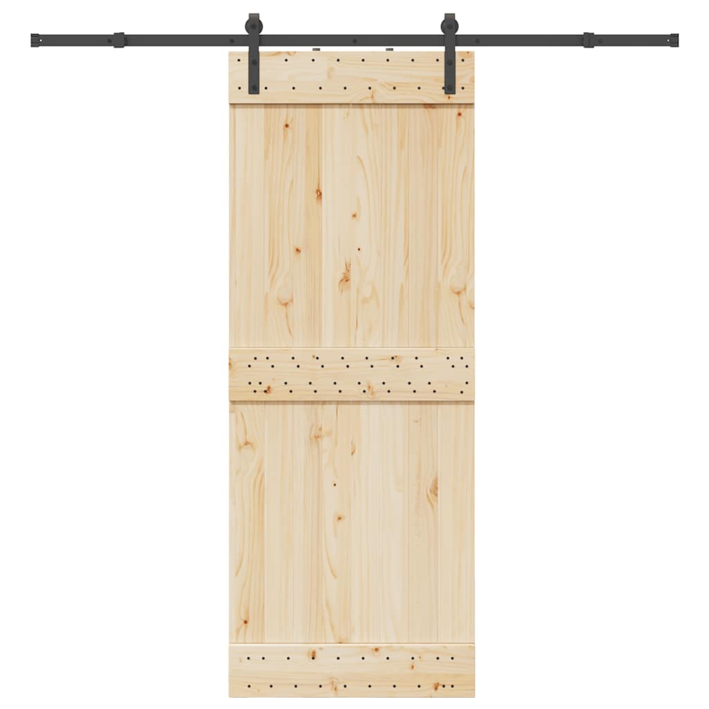 Doos met onderdelen voor schuifdeur 213,5 cm staal zwart – afbeelding 1