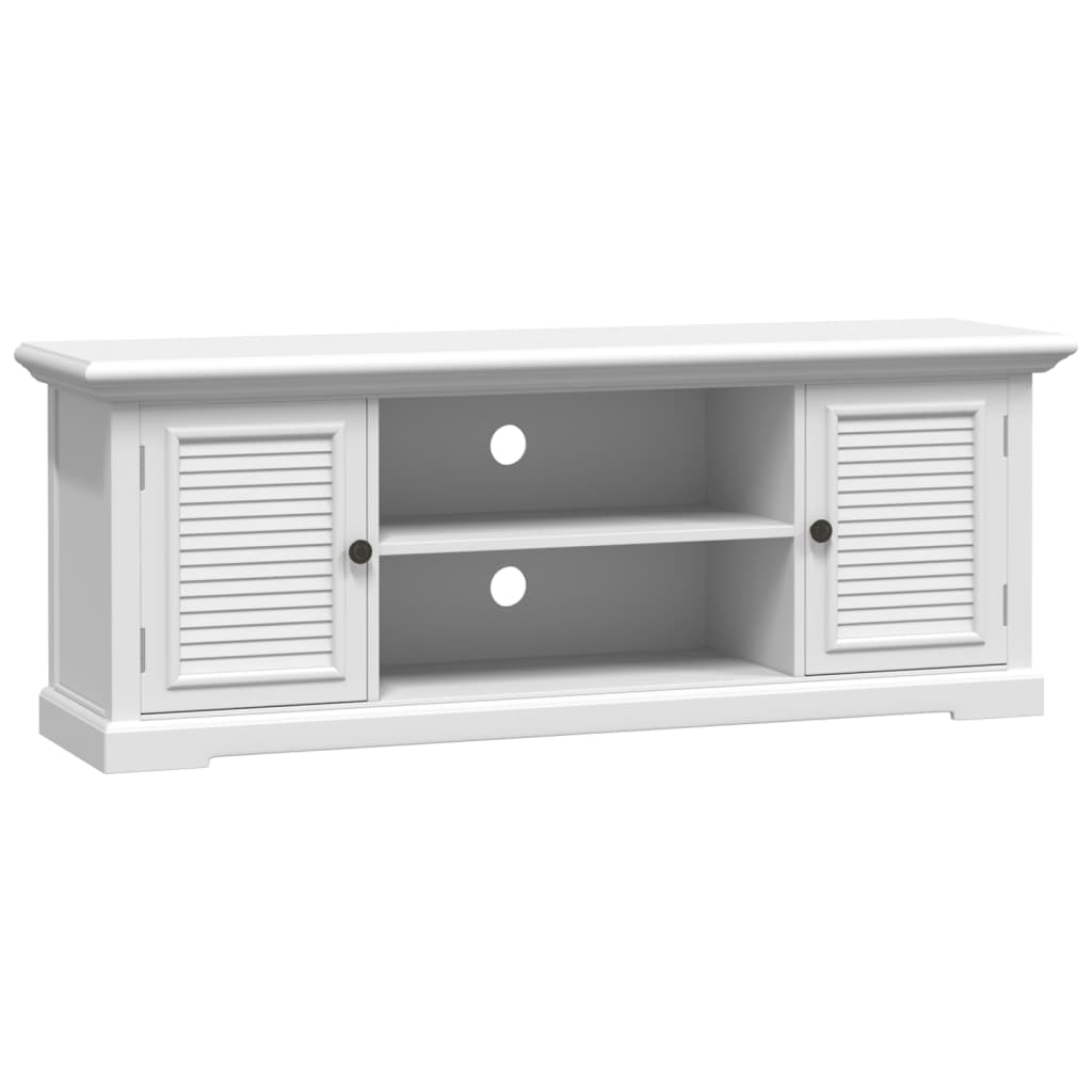 Tv-meubel 110x30x41 cm bewerkt hout wit – afbeelding 2