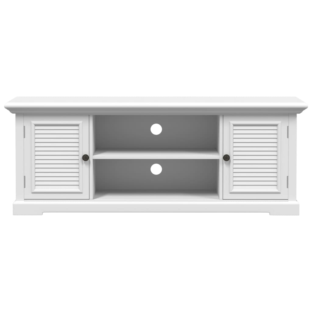 Tv-meubel 110x30x41 cm bewerkt hout wit – afbeelding 5