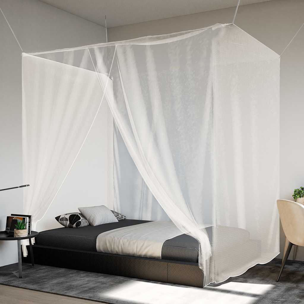Hangende klamboe 156 gaas 220x150x180 cm wit