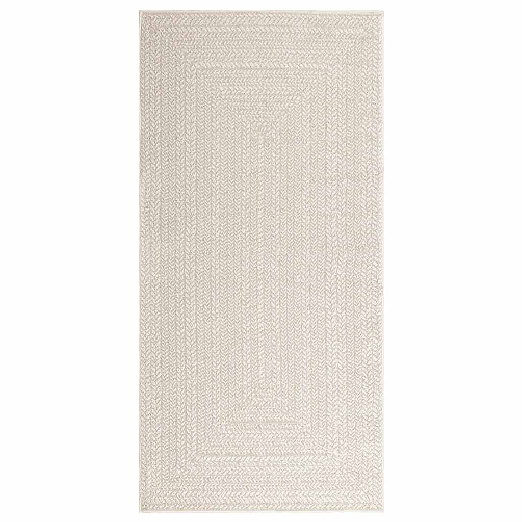 Vloerkleed ZIZUR room binnen en buiten 100x200 cm jute look – afbeelding 3