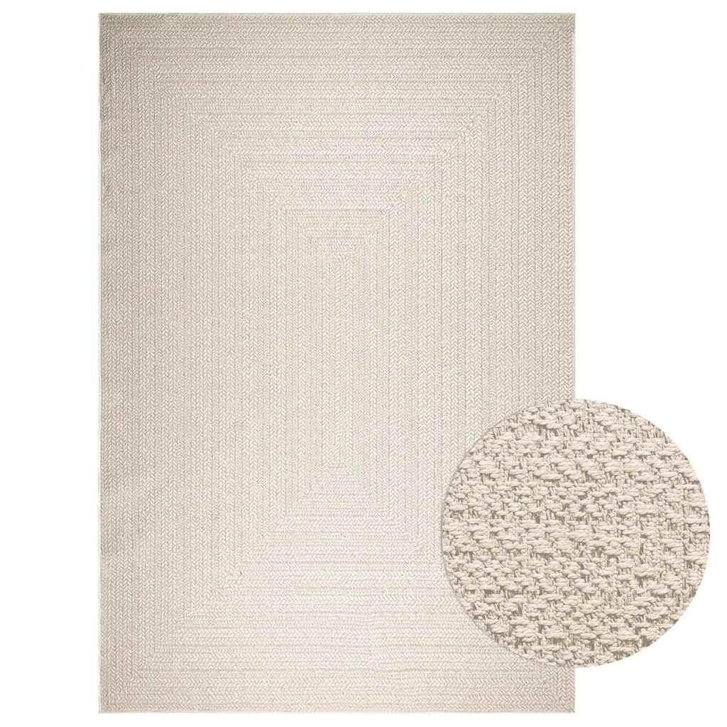 Vloerkleed ZIZUR room binnen en buiten 240x340 cm jute look – afbeelding 1