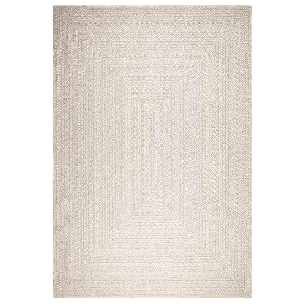 Vloerkleed ZIZUR room binnen en buiten 240x340 cm jute look – afbeelding 3
