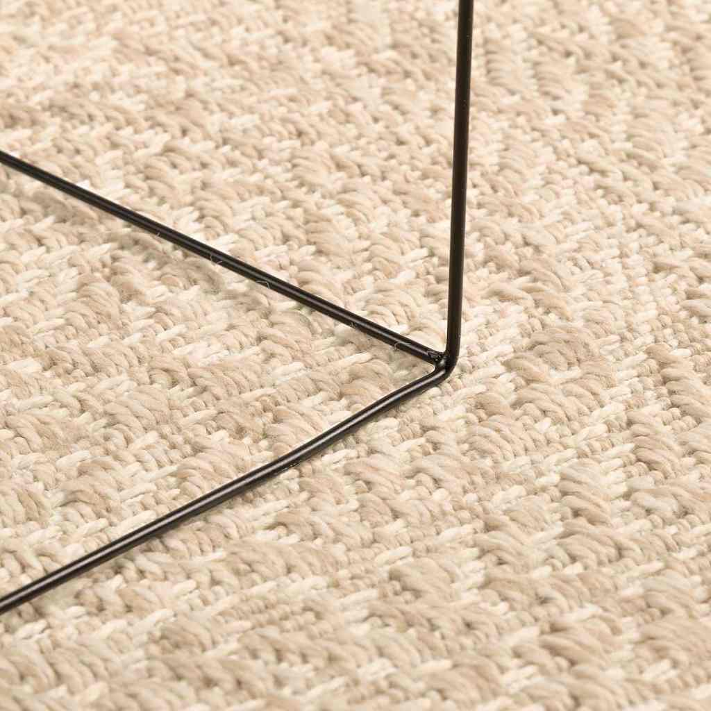 Vloerkleed ZIZUR beige binnen en buiten Ø 120 cm jute look – afbeelding 2