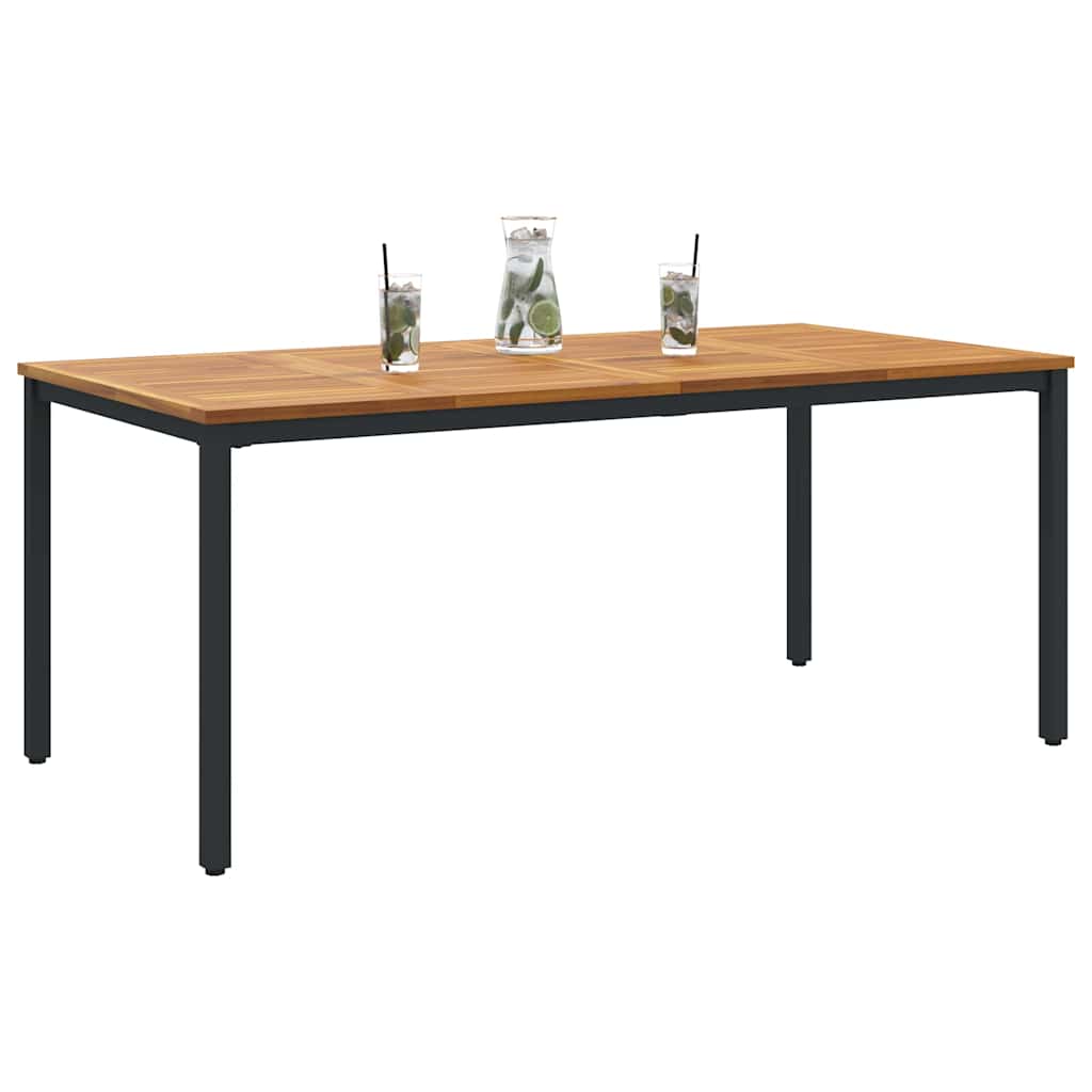 Buiten Tafel Natuurlijk en Zwart 180 x 90 x 75 cm – afbeelding 3