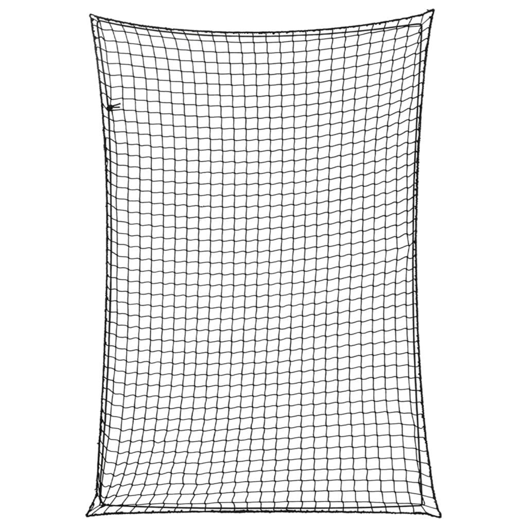 Aanhangwagennet elastisch touw 5x3,5 m polypropeen zwart