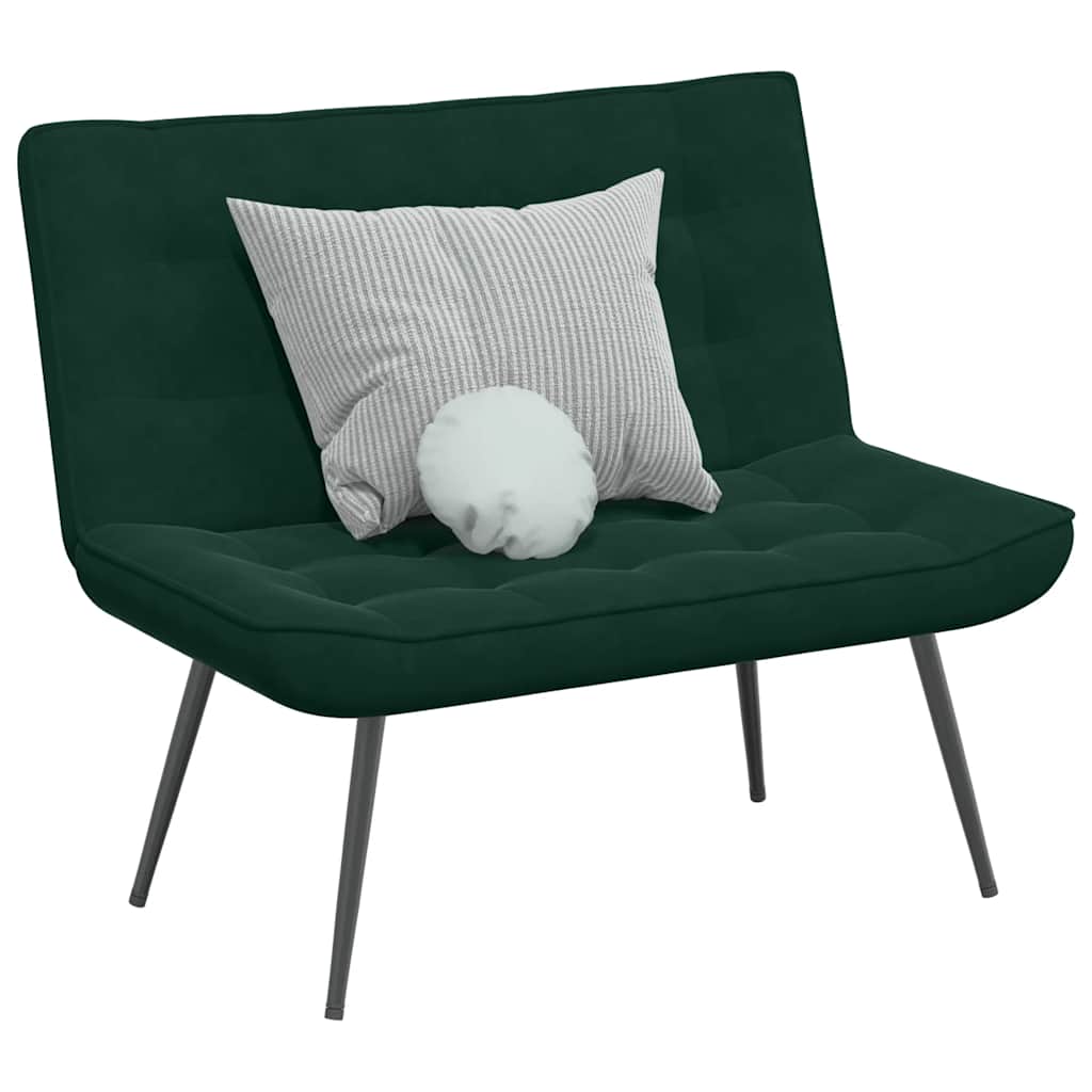 Bankje 110x74x84 cm fluweel donkergroen – afbeelding 1