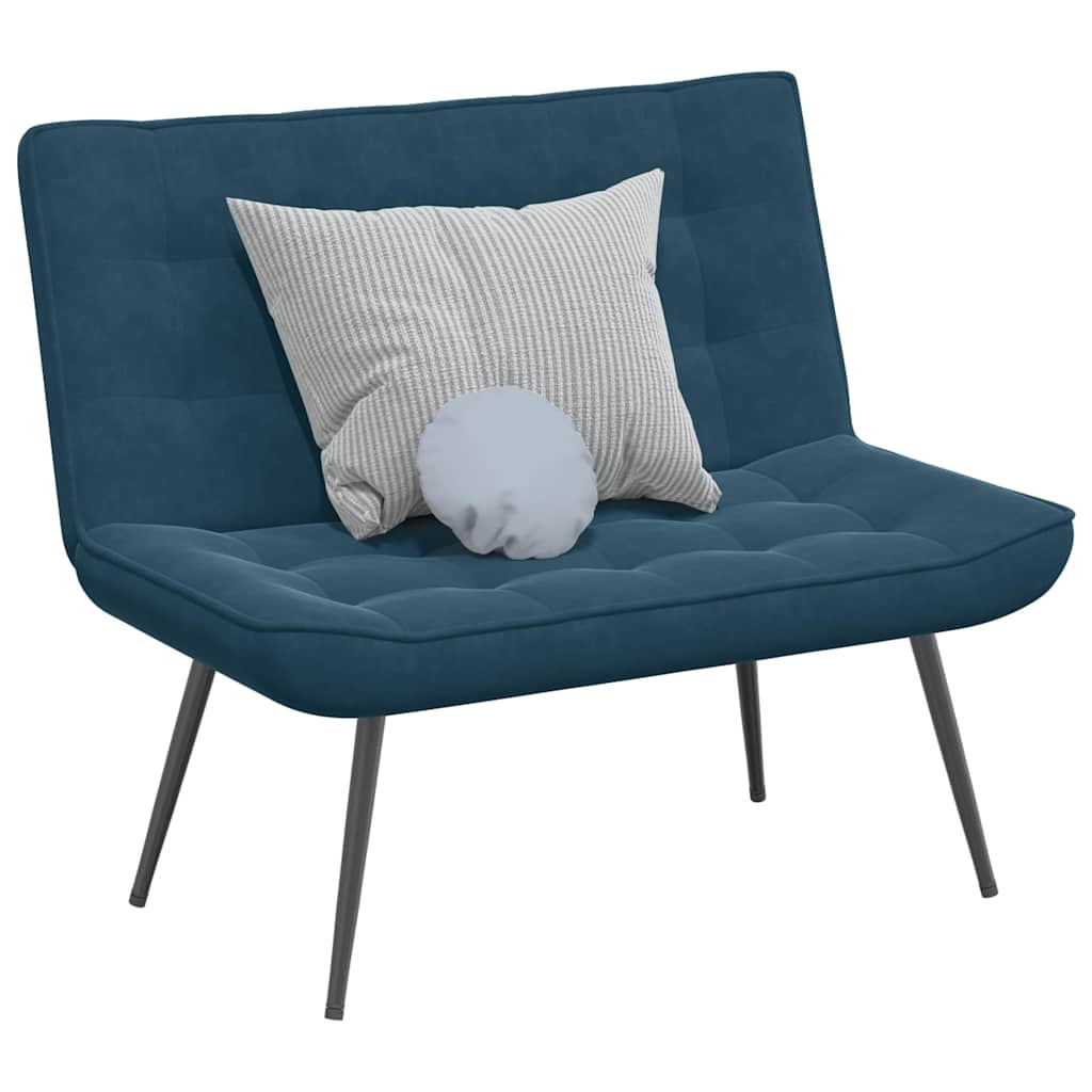 Bankje 110x74x84 cm fluweel blauw