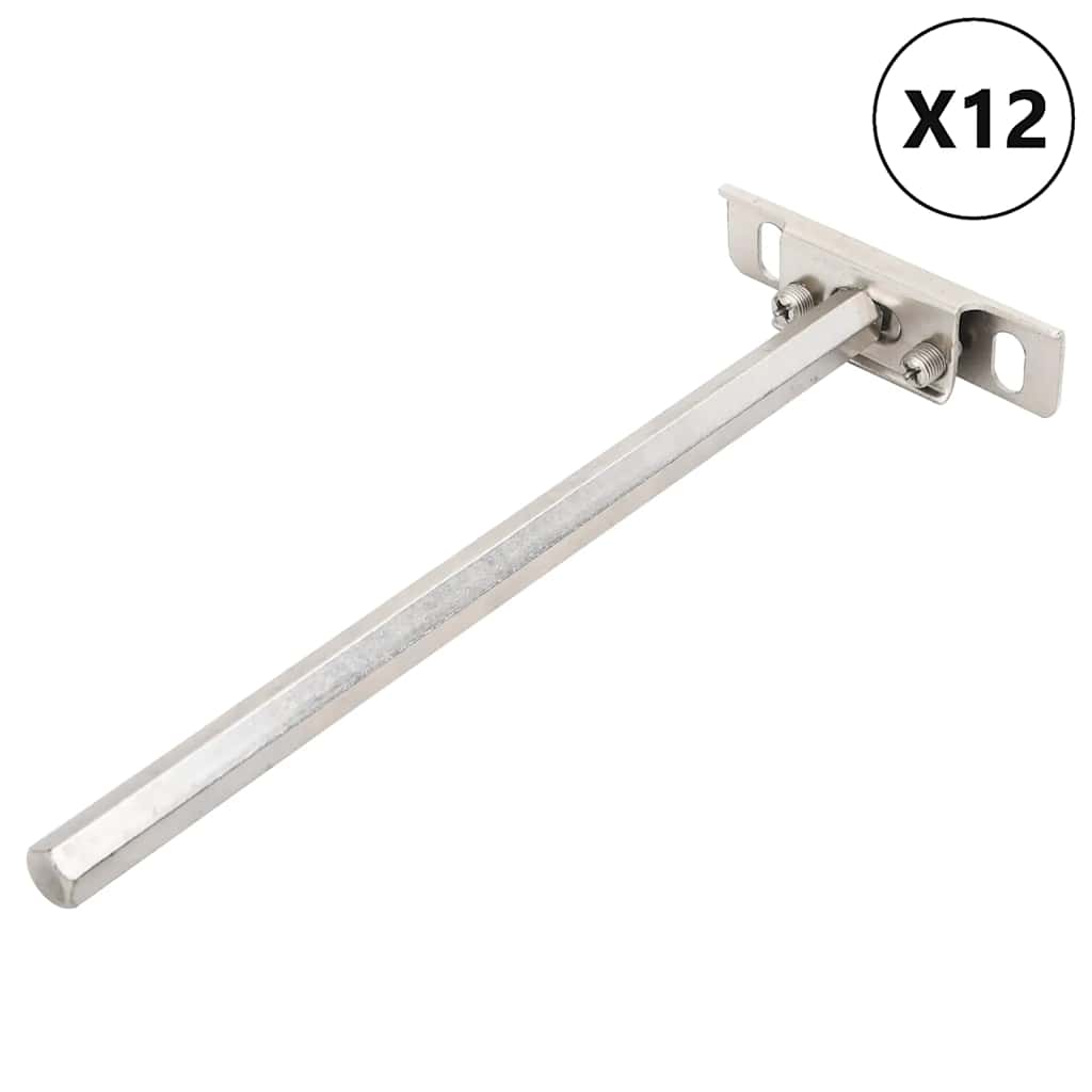 Zwevende plankdragers 12st onzichtbaar Ø12x200 mm koolstofstaal