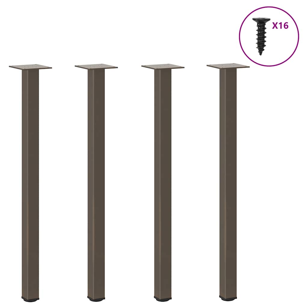 Console tafelpoten 4 st 72-74 cm staal naturel