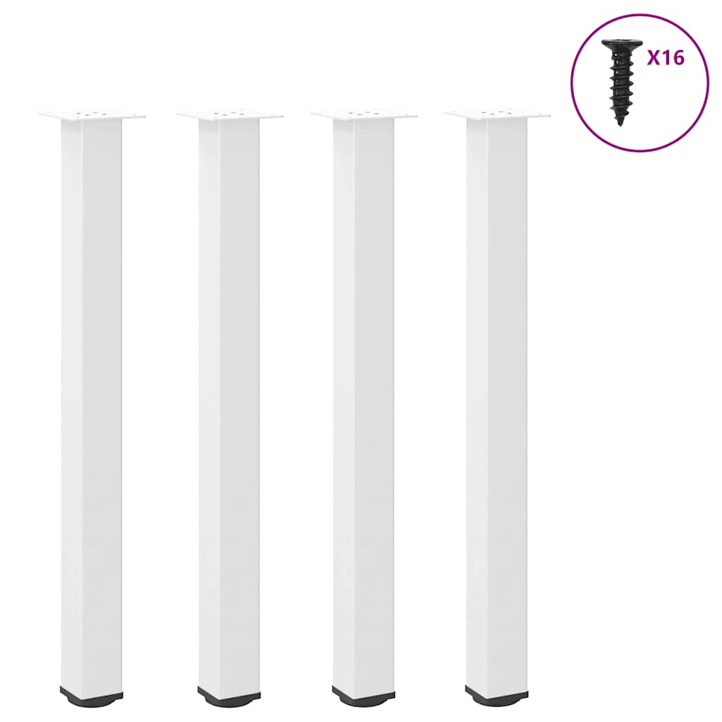 Bartafelpoten 4 st 100-102 cm staal wit