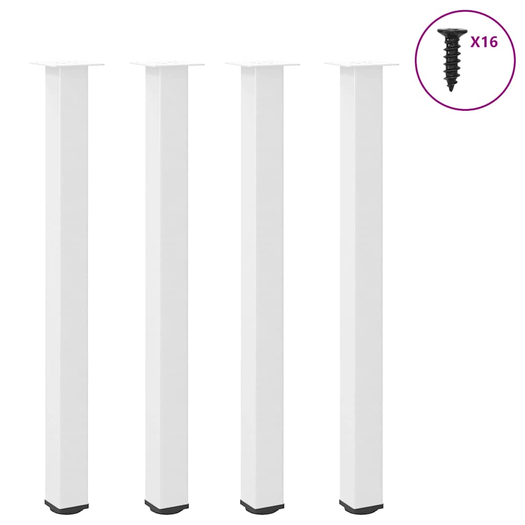 Bartafelpoten 4 st 110-112 cm staal wit