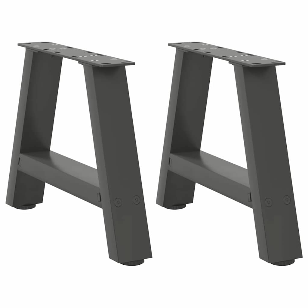 Salontafelpoten 2 st A-vormig 40x(30-31) cm staal antraciet – afbeelding 1