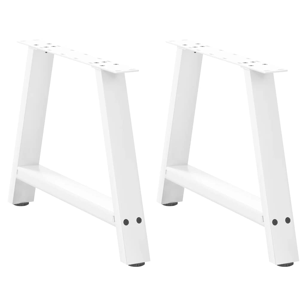 Salontafelpoten 2 st A-vormig 70x(42-43) cm staal wit – afbeelding 1