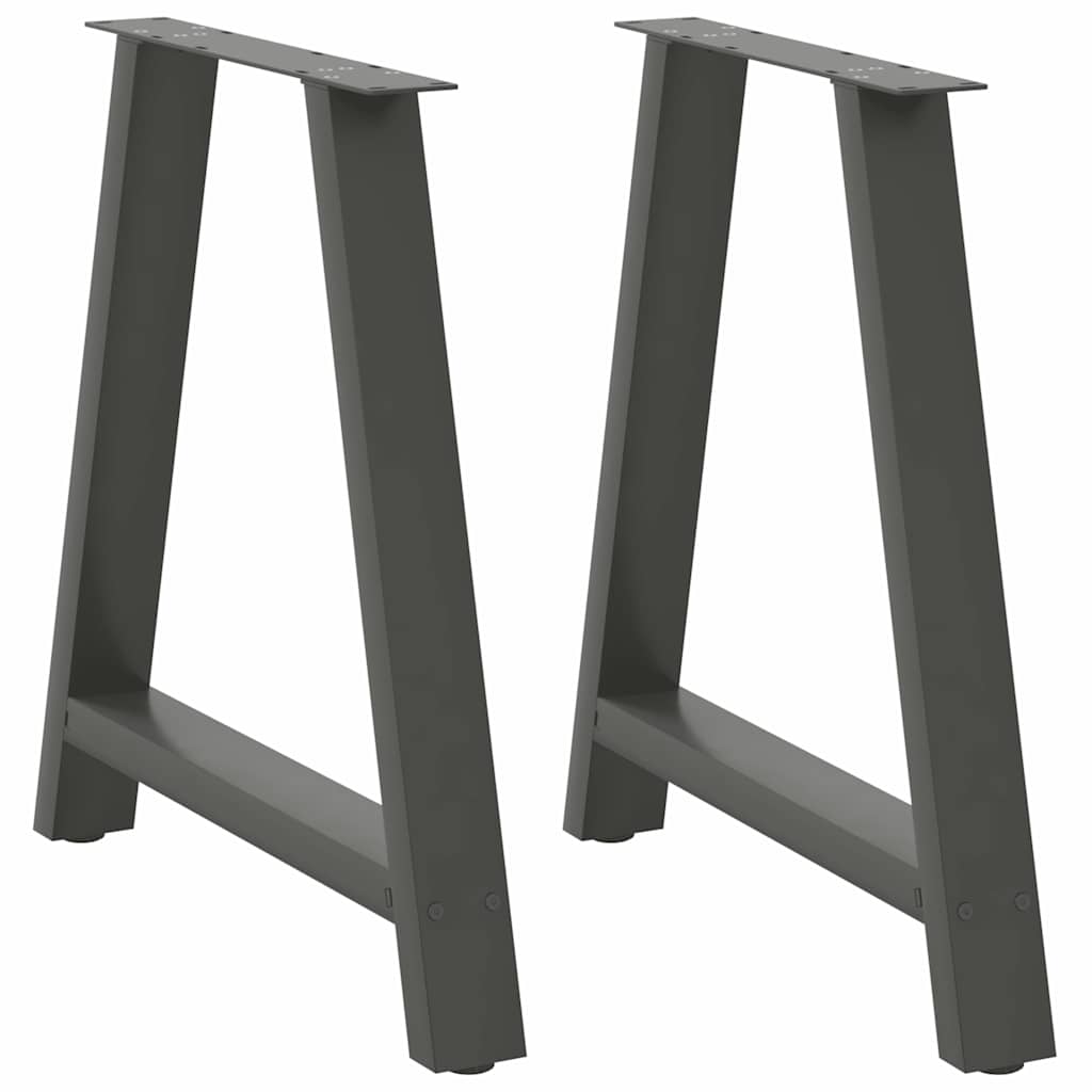 Eettafelpoten 2 st A-vormig 80x(72-73) cm staal antraciet