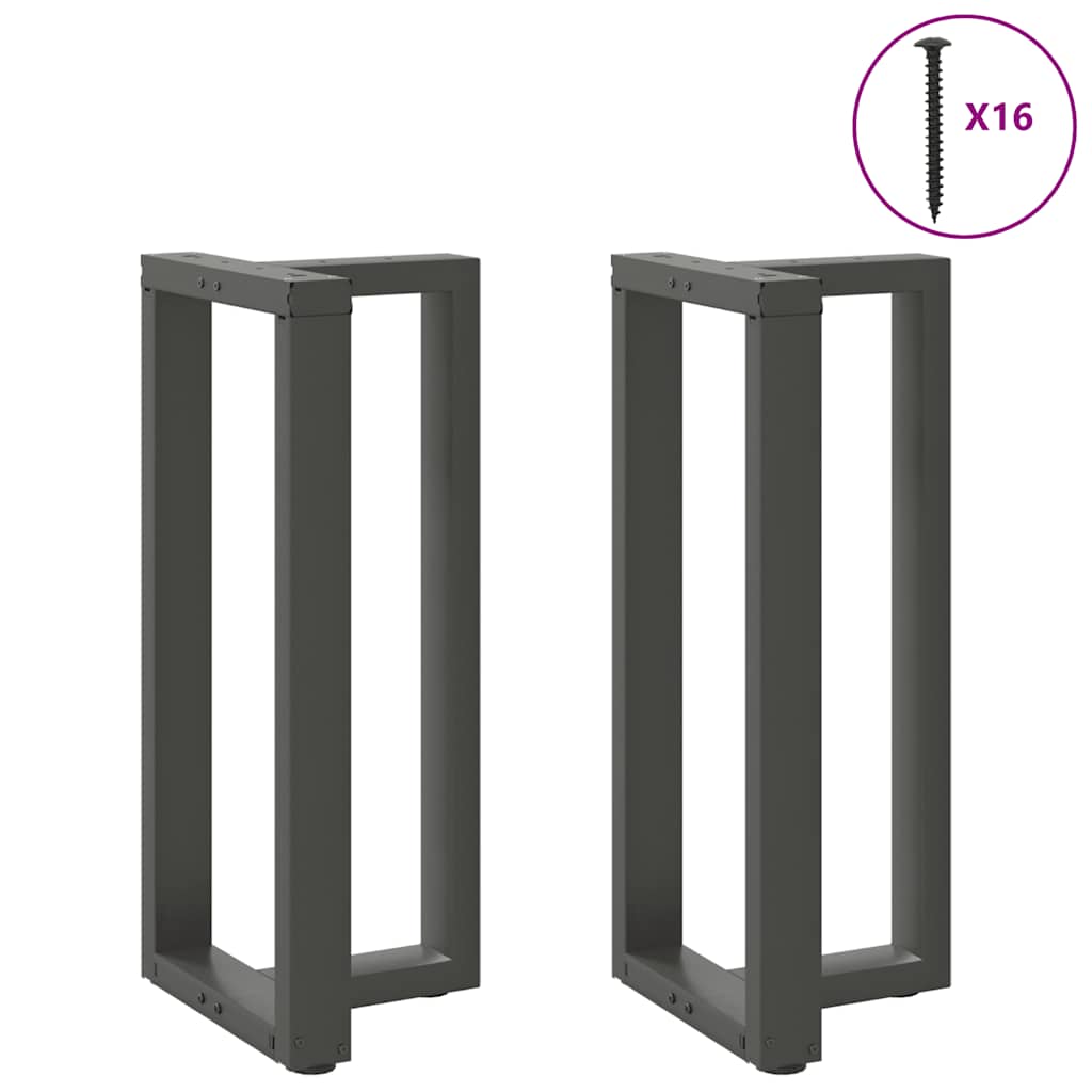 Bartafelpoten 2 st T-vormig 40x35x(90-91) cm staal antraciet